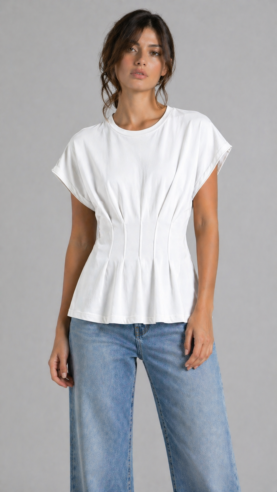THODAMI Tshirt Avvitata Bianca