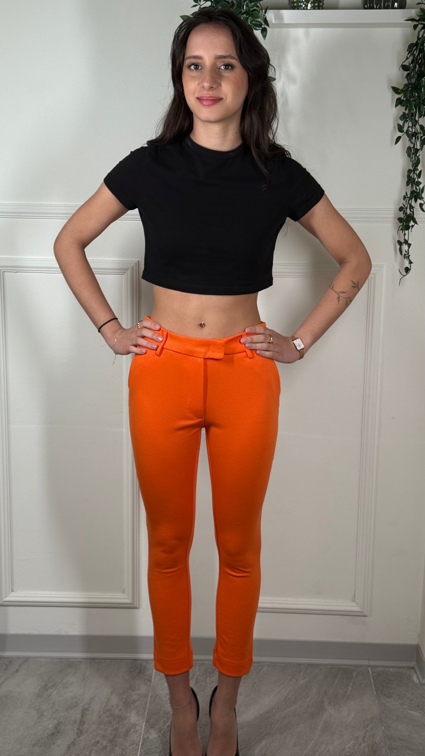 FINE SERIE XT STUDIO Pantalone Sigaretta Arancio