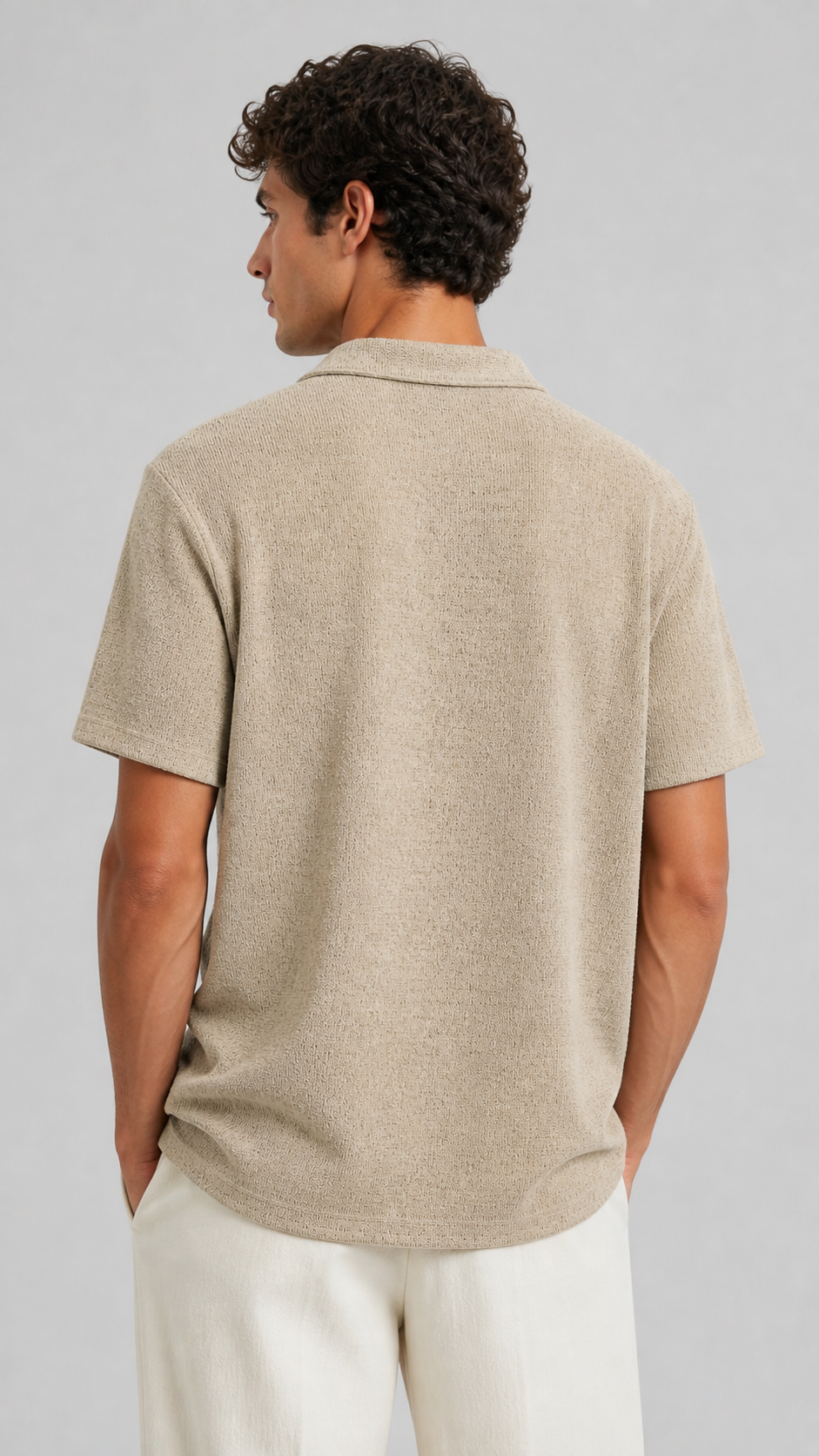 3.9 Tshirt Polo Beige in Maglia