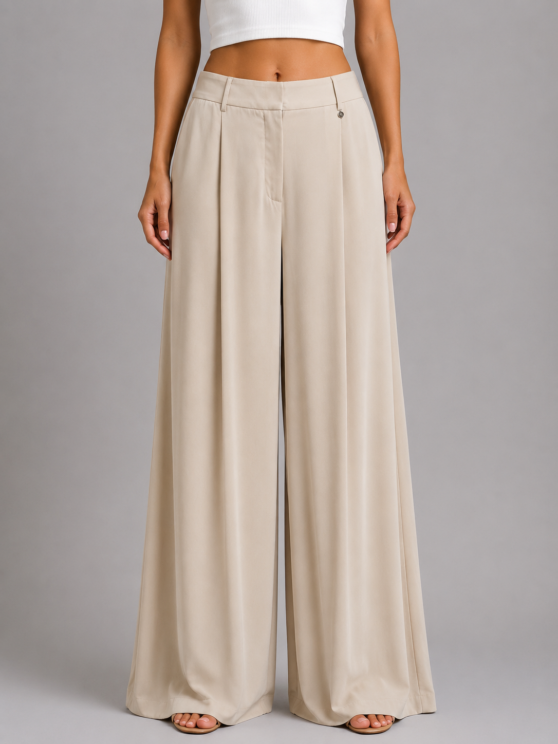 FINE SERIE LIUJO Pantalone Palazzo Beige