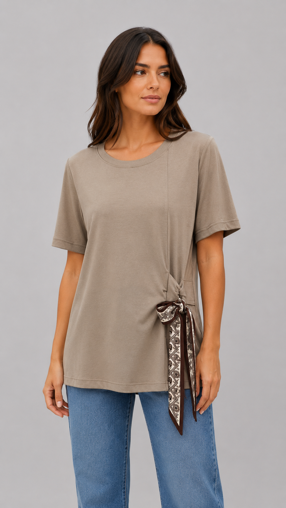 ZPOI Maglia Fiocco Beige