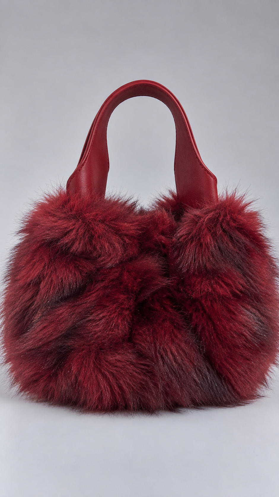 Borsa Pelliccia Bordeaux
