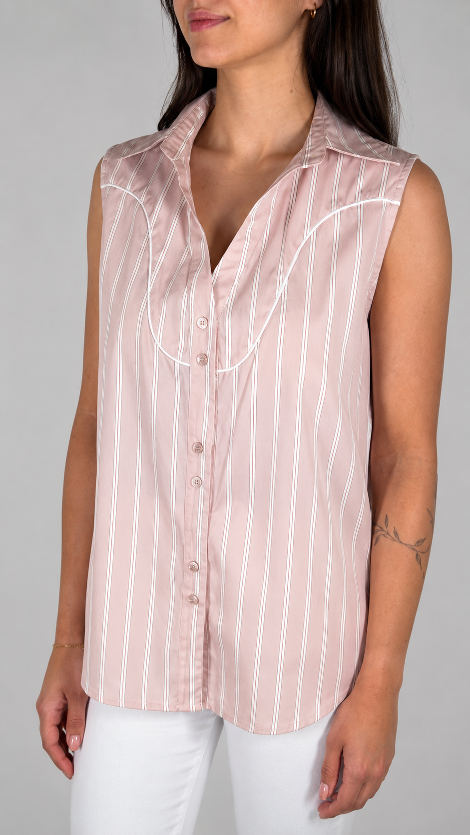 KikiSix Canotta Sbracciata Rosa