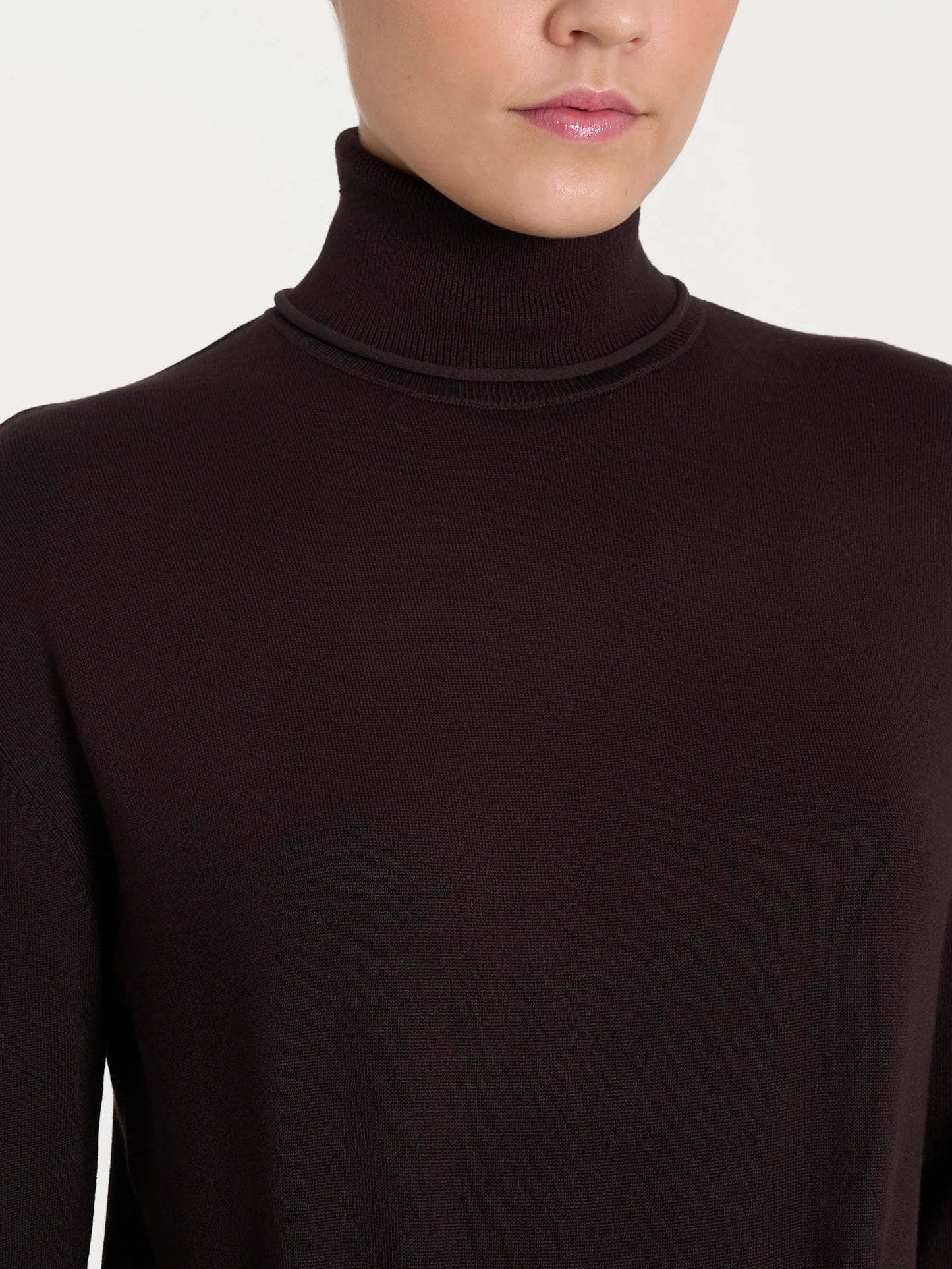 RAGNO Maglia Collo Alto Cioccolato