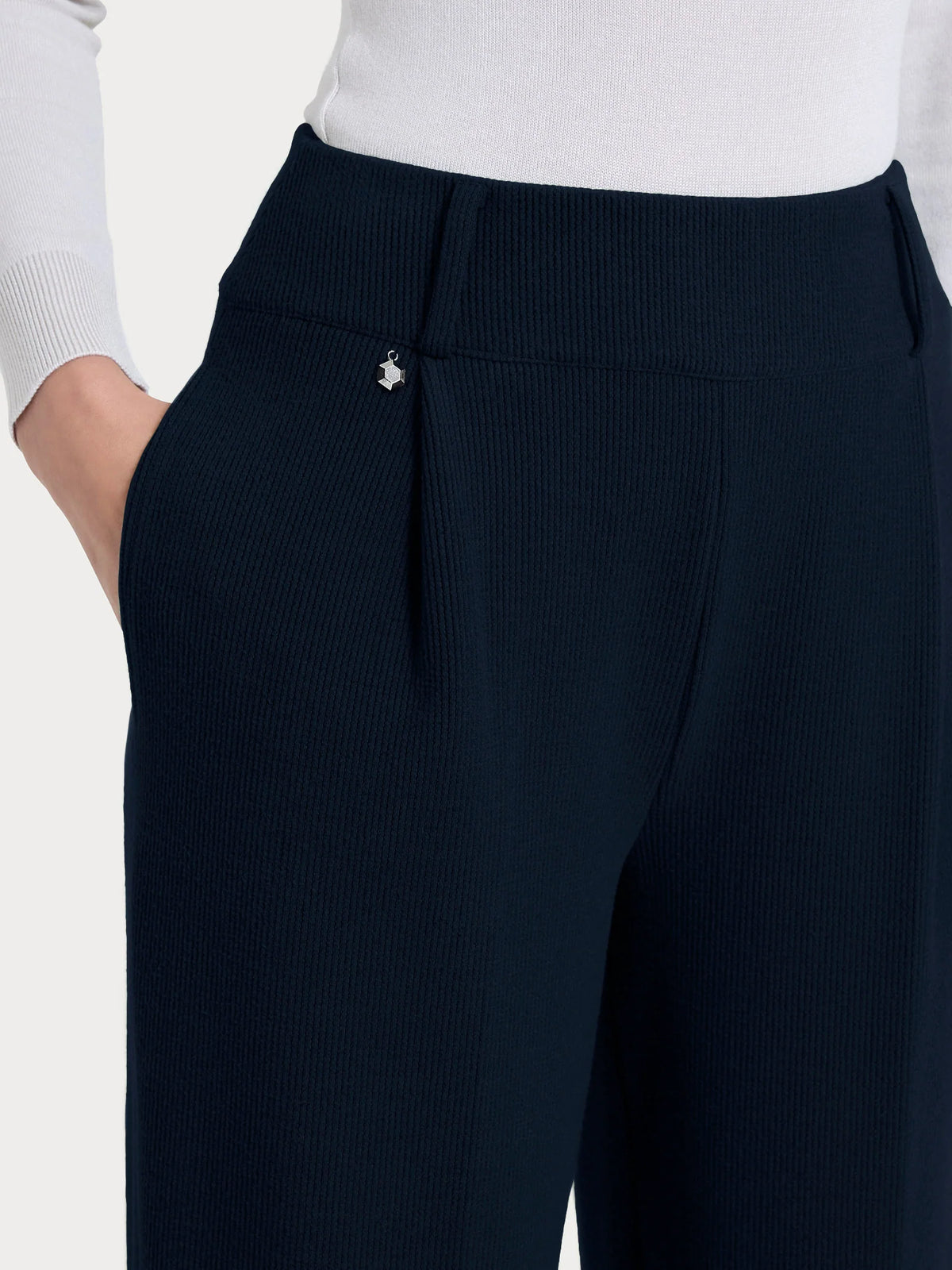 RAGNO Pantaloni Carota Velvet Blu