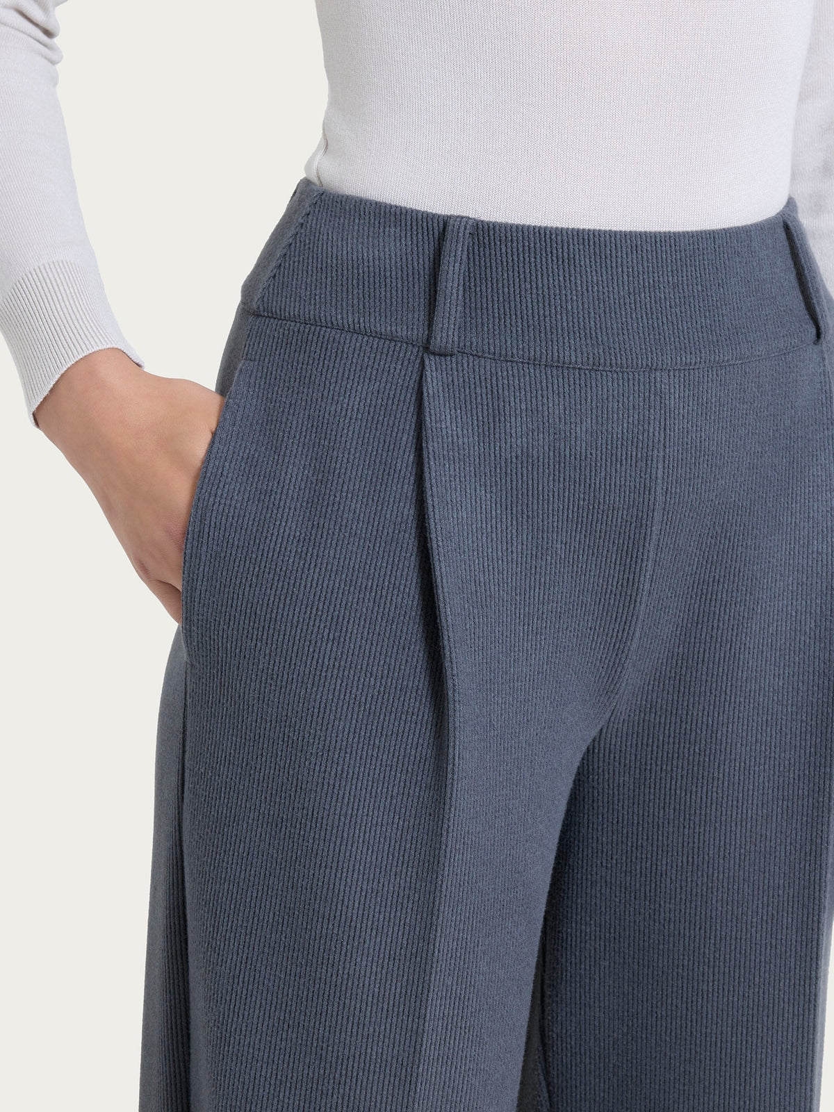 RAGNO Pantaloni Carota Velvet Grigio