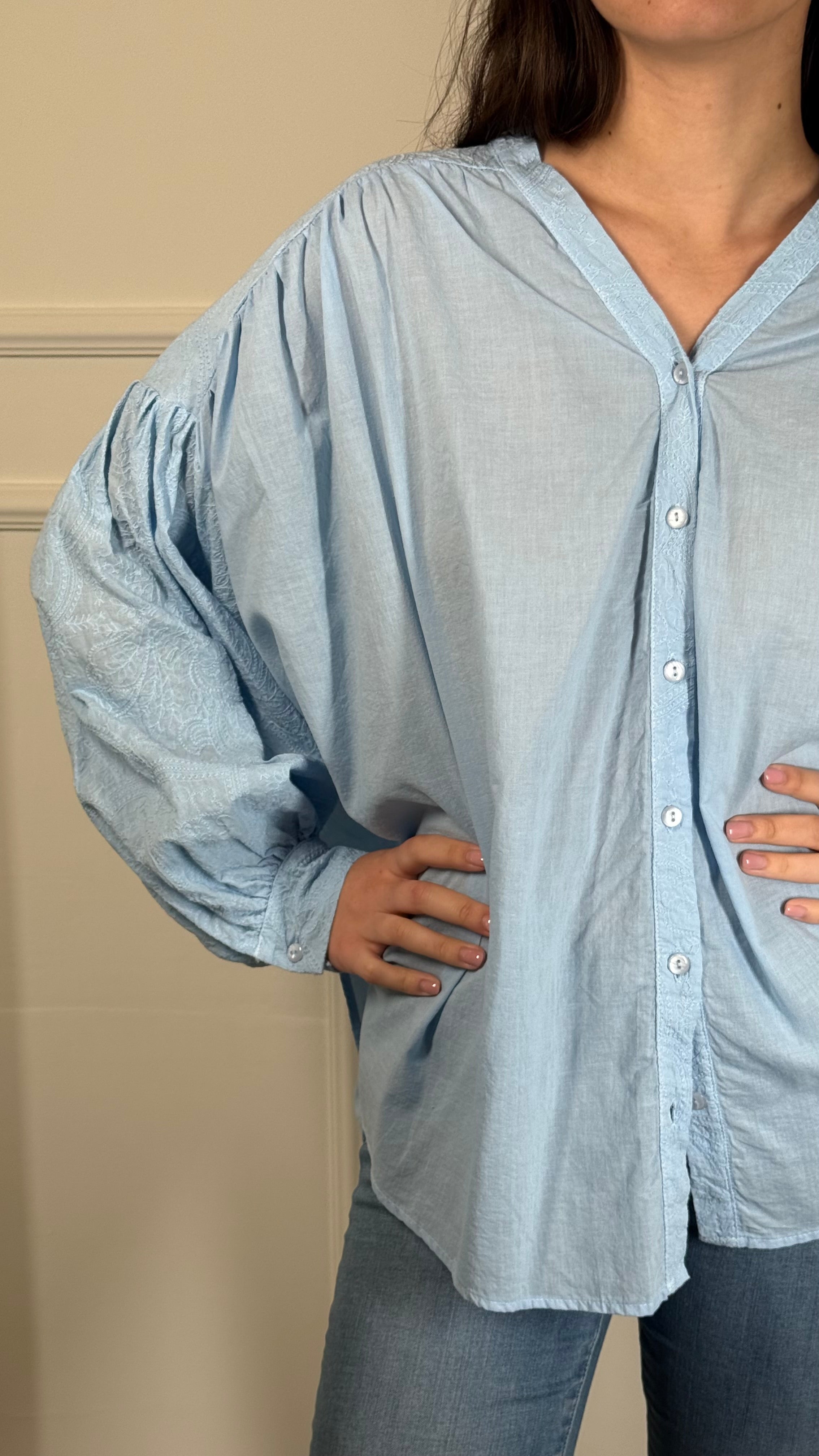 Kontatto Camicia ricamo Over
