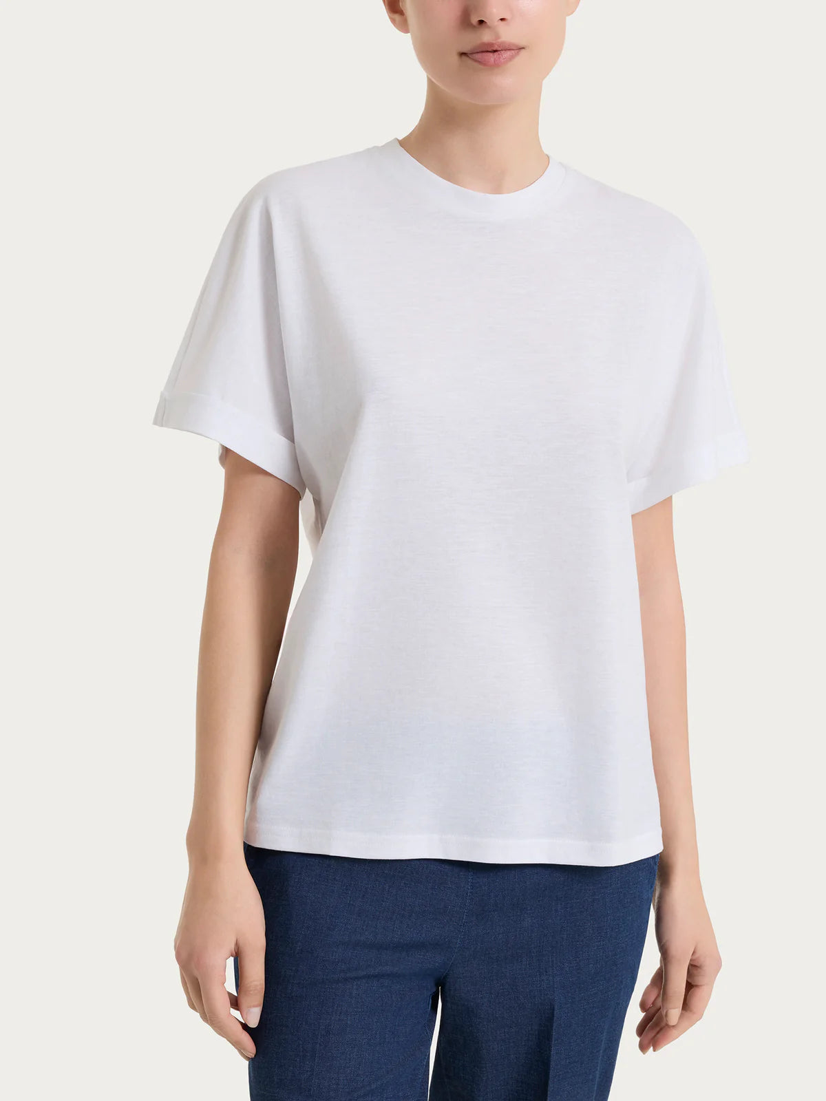 RAGNO Tshirt Risvolto Bianco