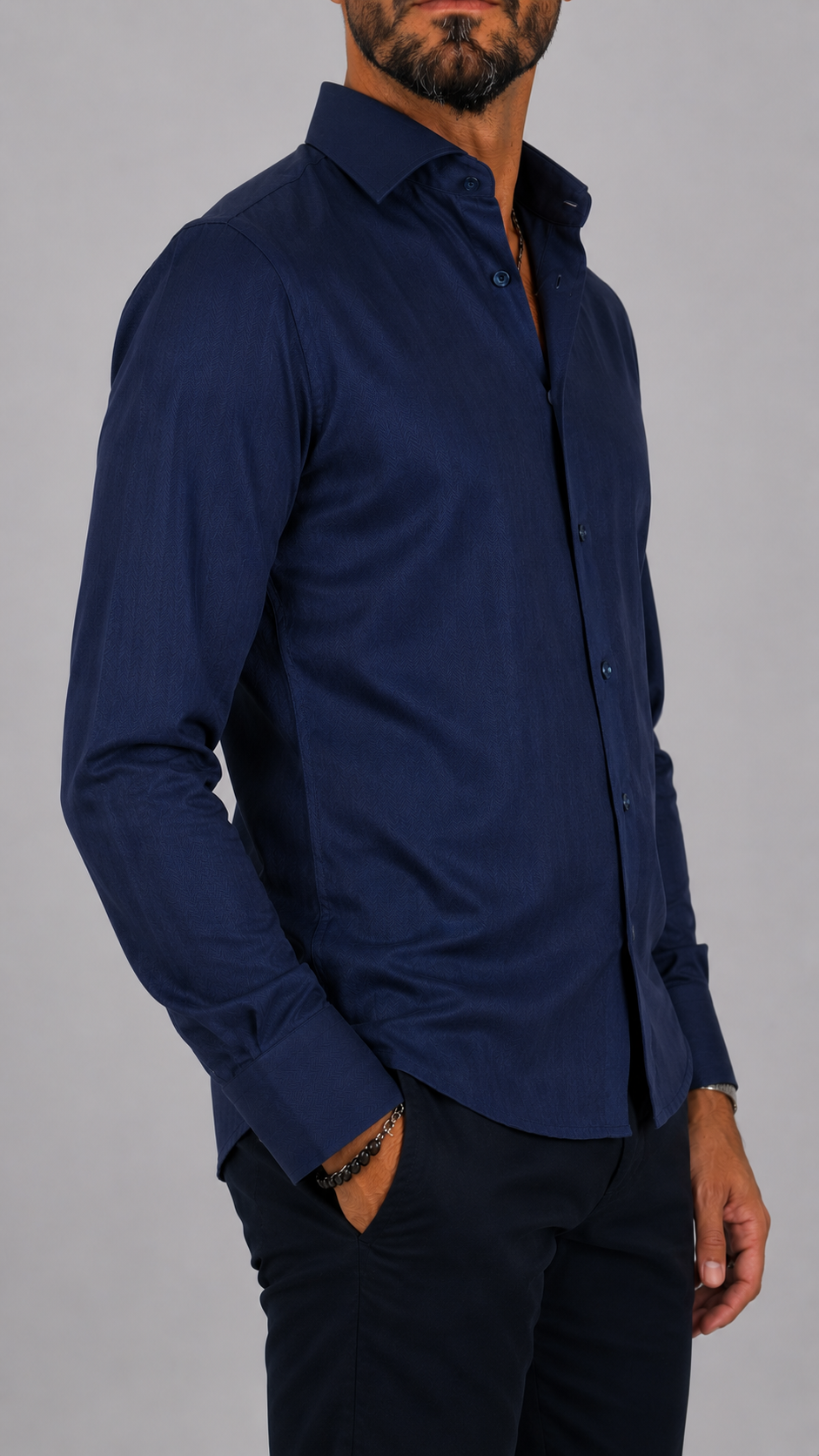Camicia spigata 100% cotone L04