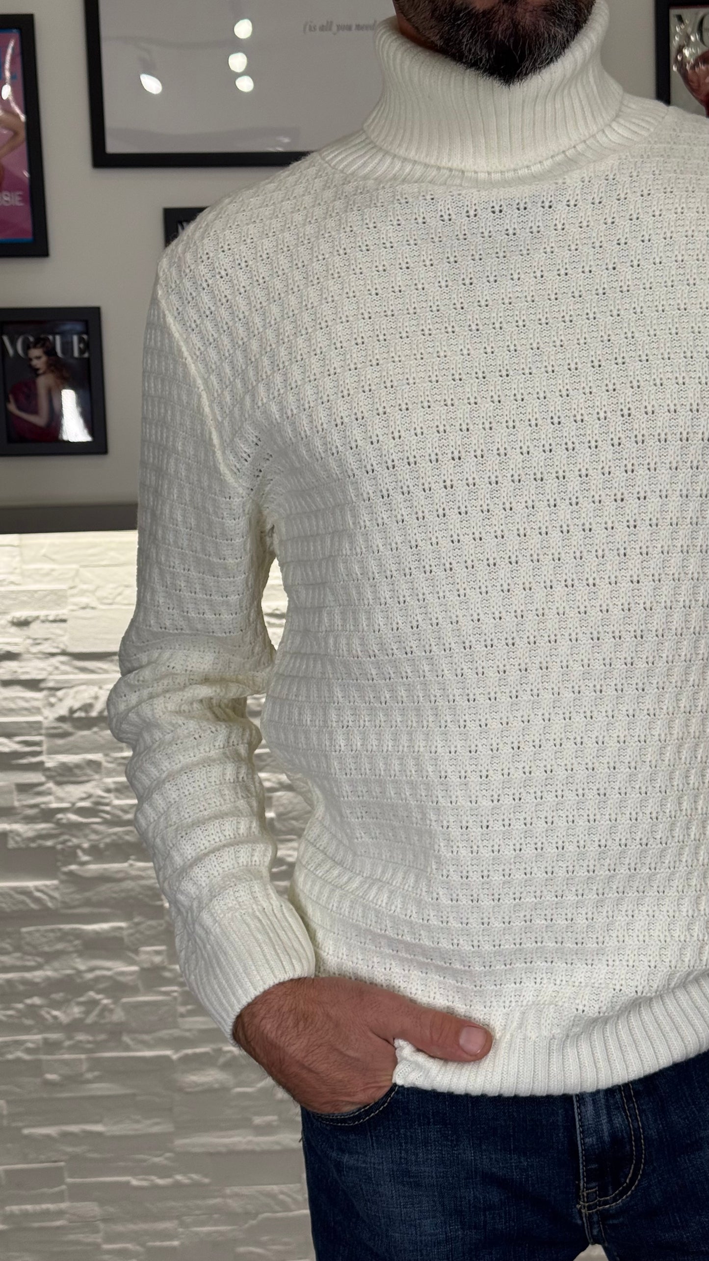 3.9 Maglione Collo Alto L25