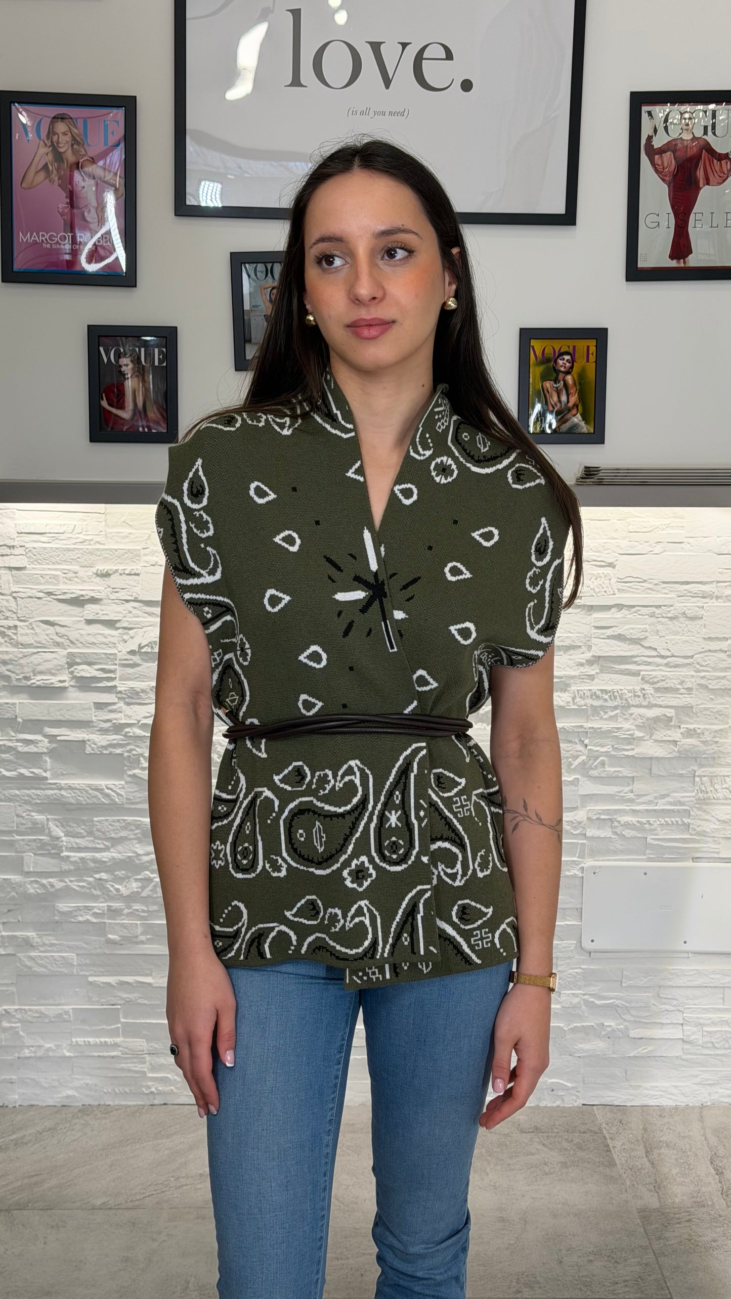 KONTATTO Cardigan Green