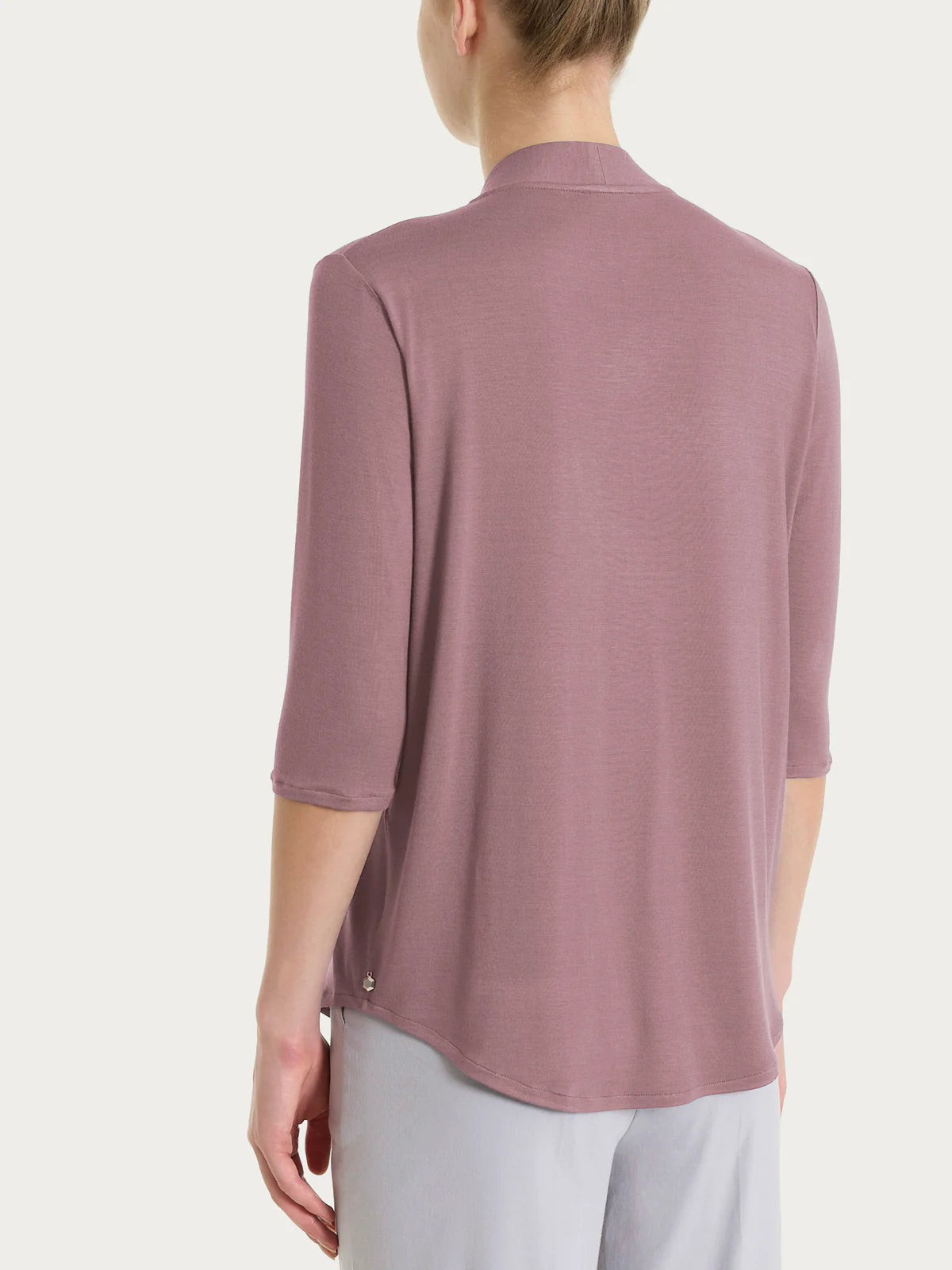 RAGNO Maglia Scollo V Manica 3/4 Rosa Antico