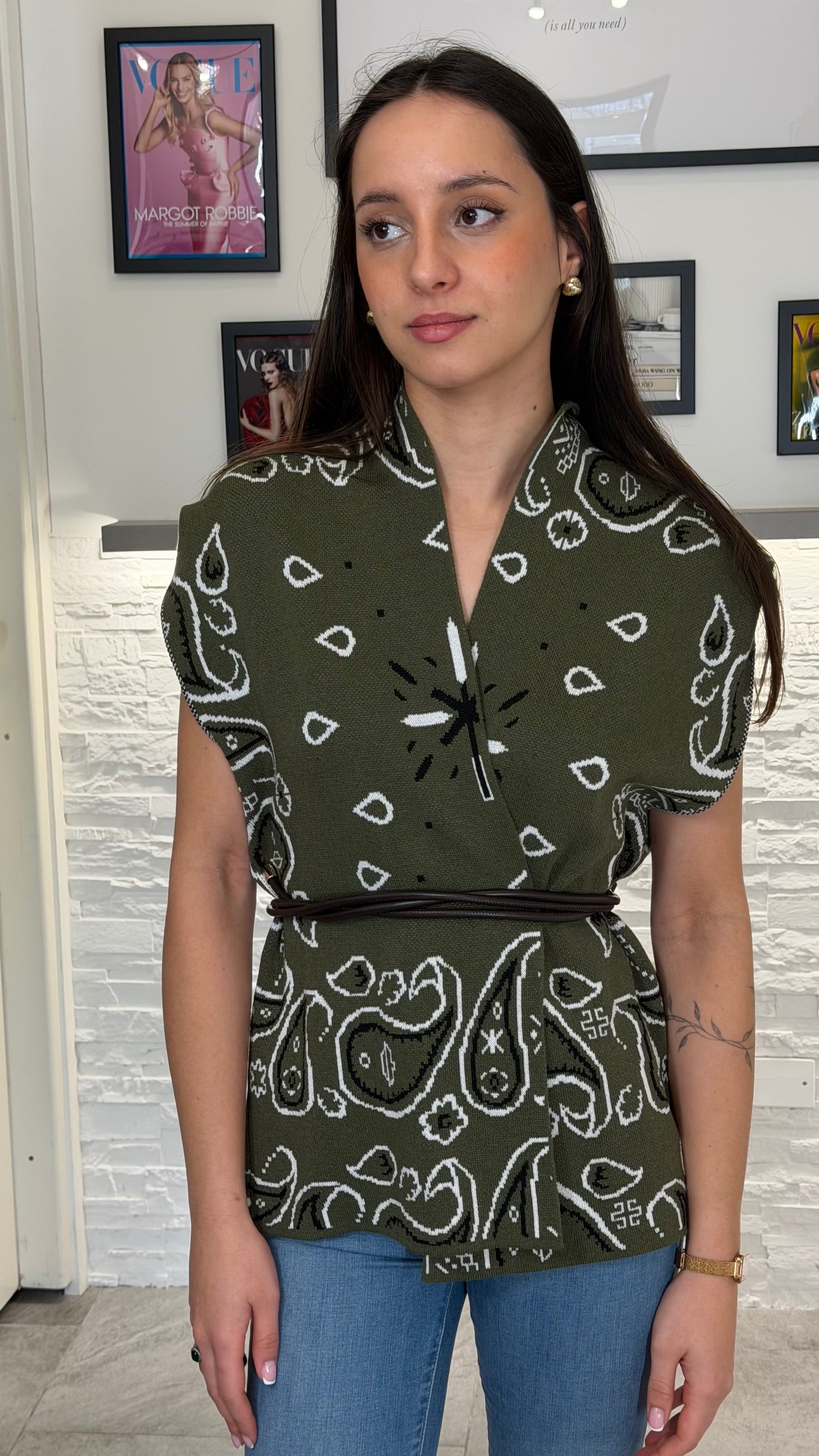 KONTATTO Cardigan Green