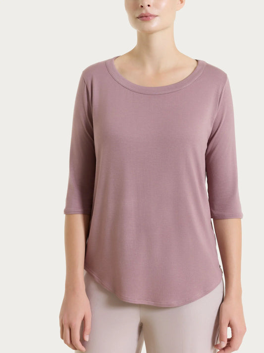 RAGNO Maglia Girocollo 3/4 Rosa Antico