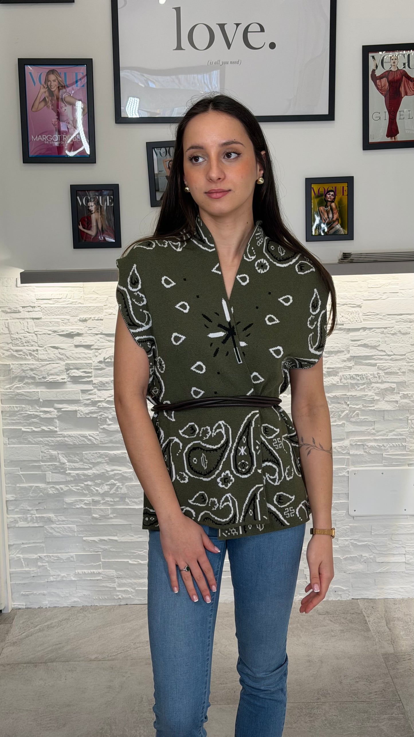 KONTATTO Cardigan Green