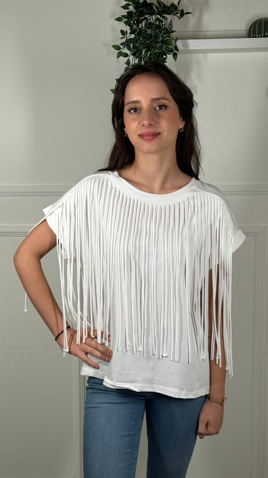 A.R. T-Shirt Crop Frange Z10
