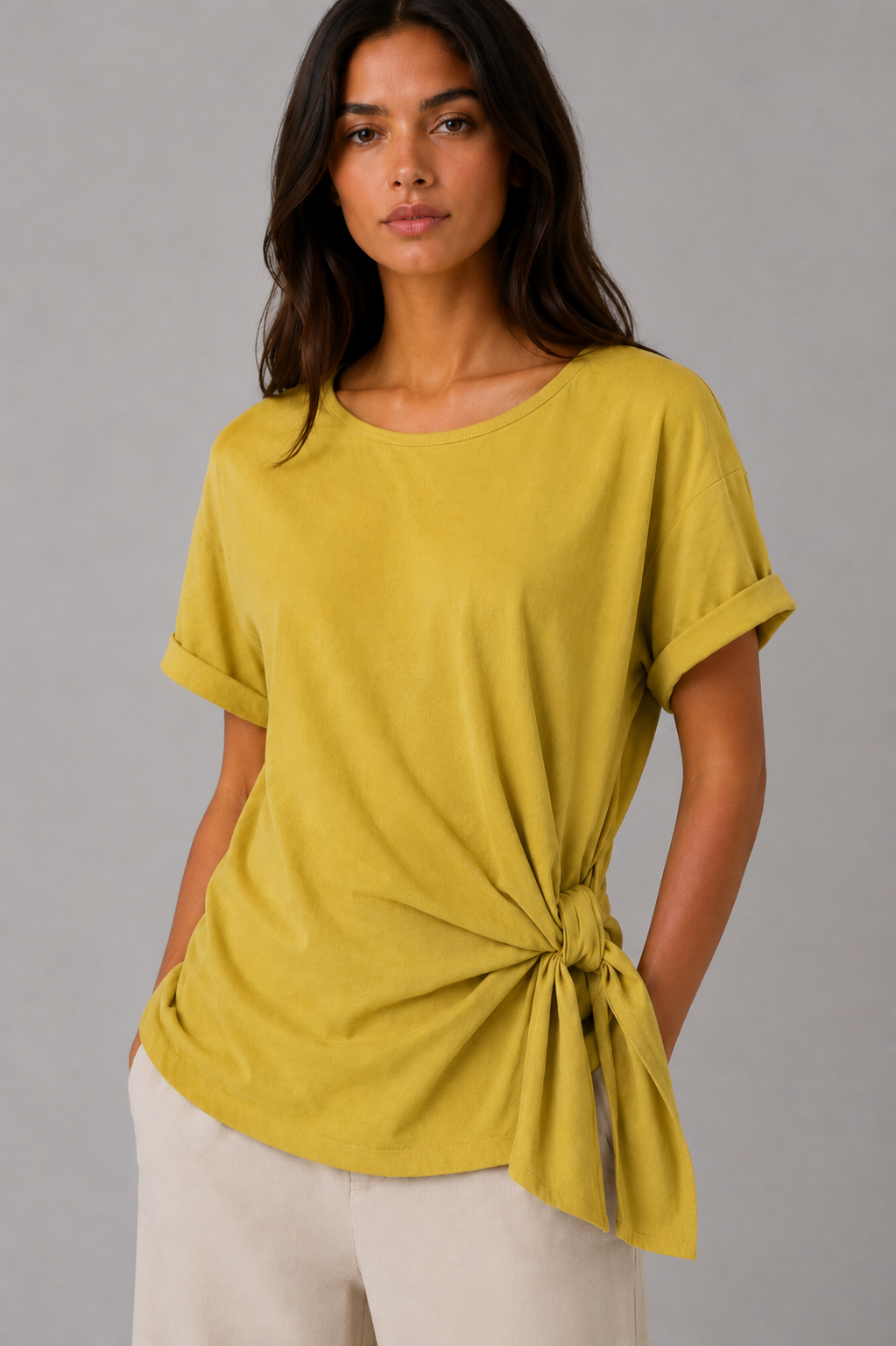 THODAMI Maglia Nodo Khaki