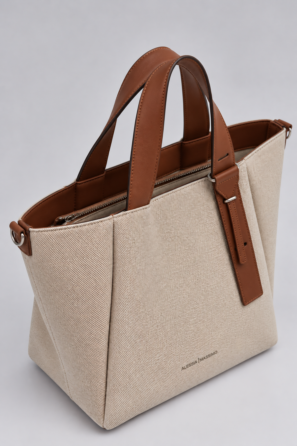 ALESSIA|MASSIMO Borsa Shopper Beige