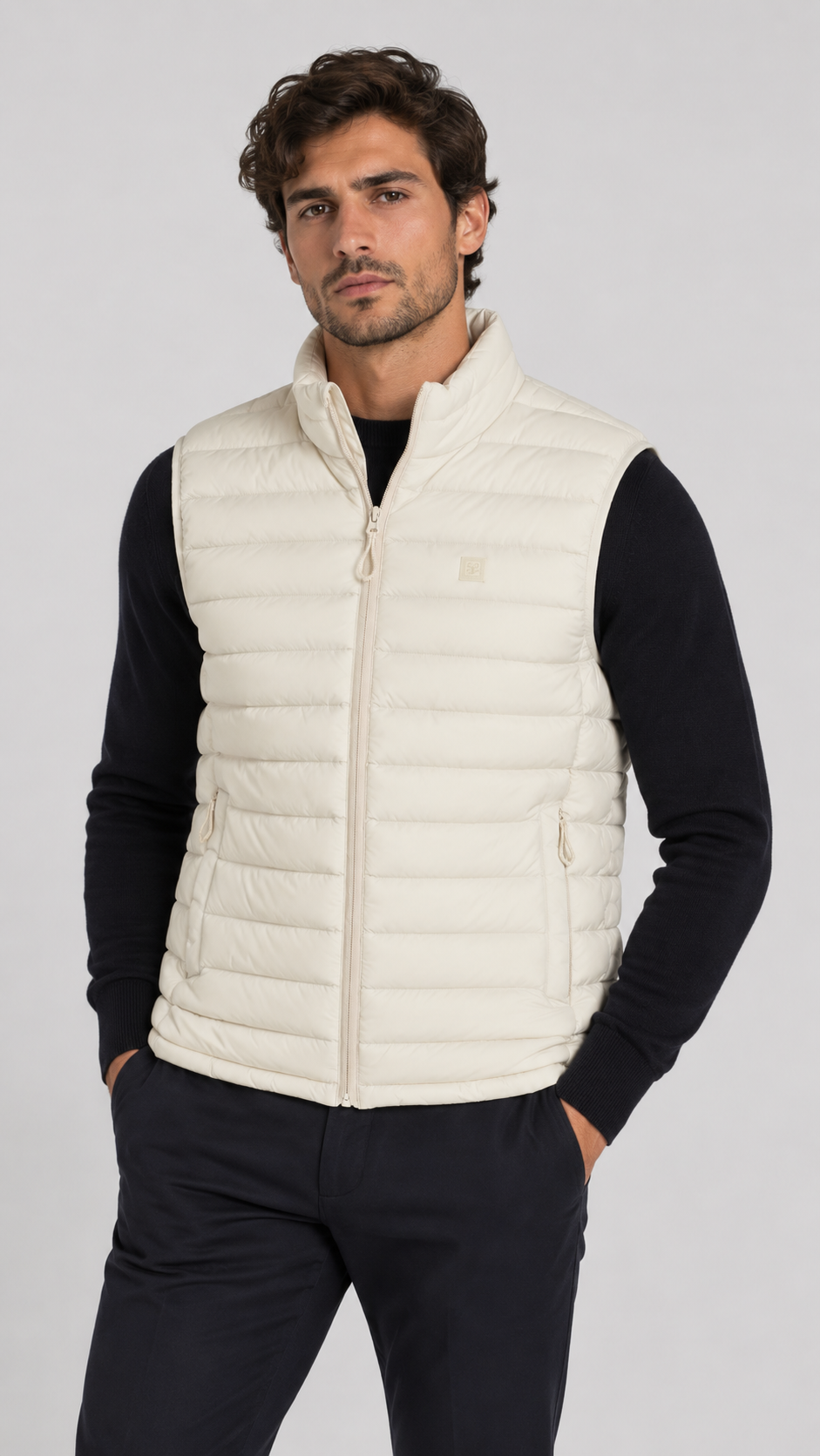 BOSTON Gilet Imbottito Avorio
