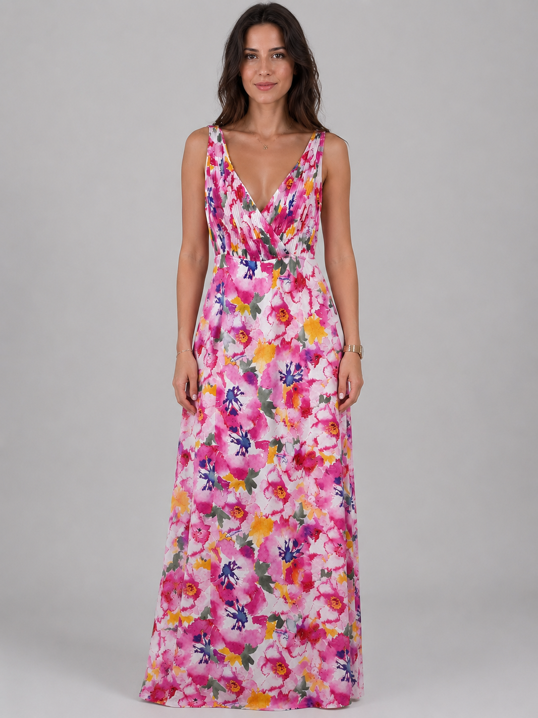 FINE SERIE FRACOMINA Abito Floreale Rosa