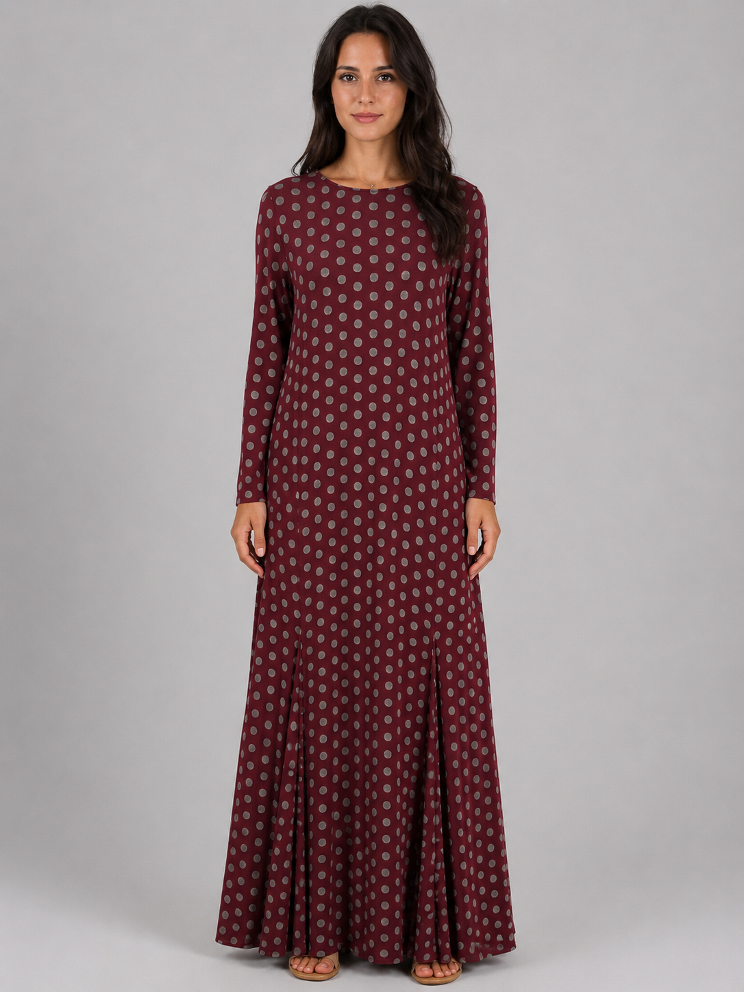 FINE SERIE OTTOD'AME Abito Pois Bordeaux