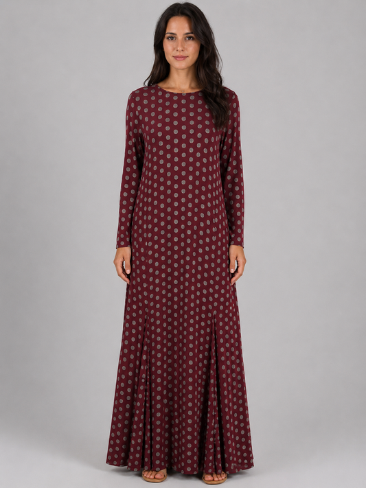FINE SERIE OTTOD'AME Abito Pois Bordeaux