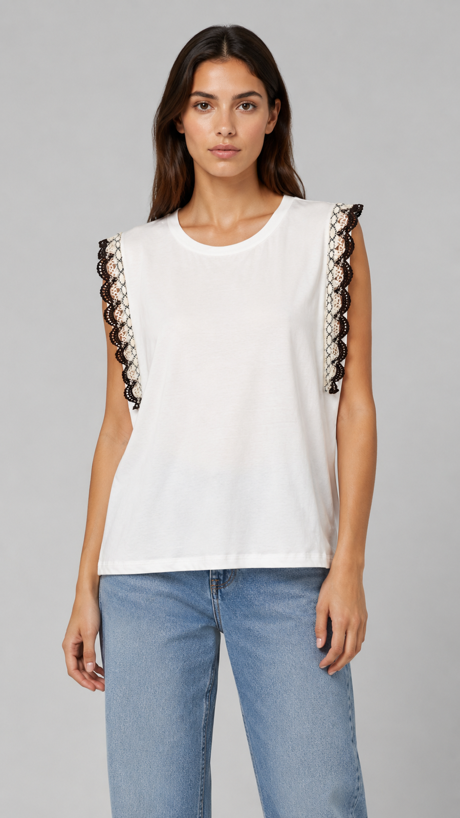 AR Tshirt Ricami Bianca