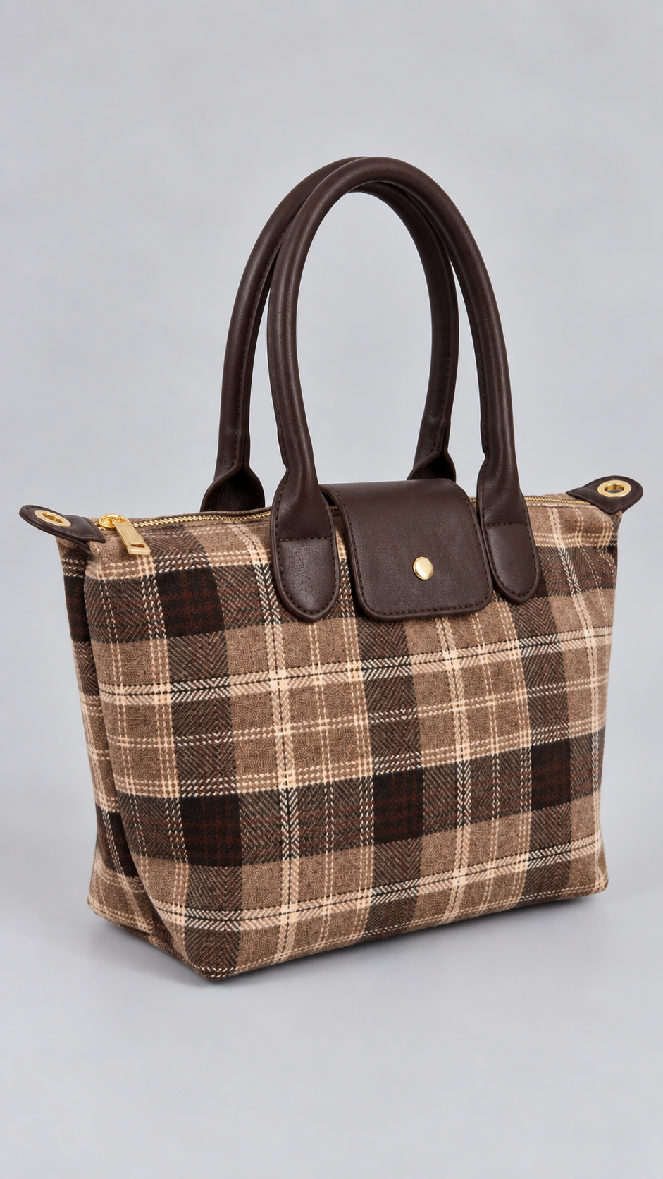 Borsa Tartan Cammello