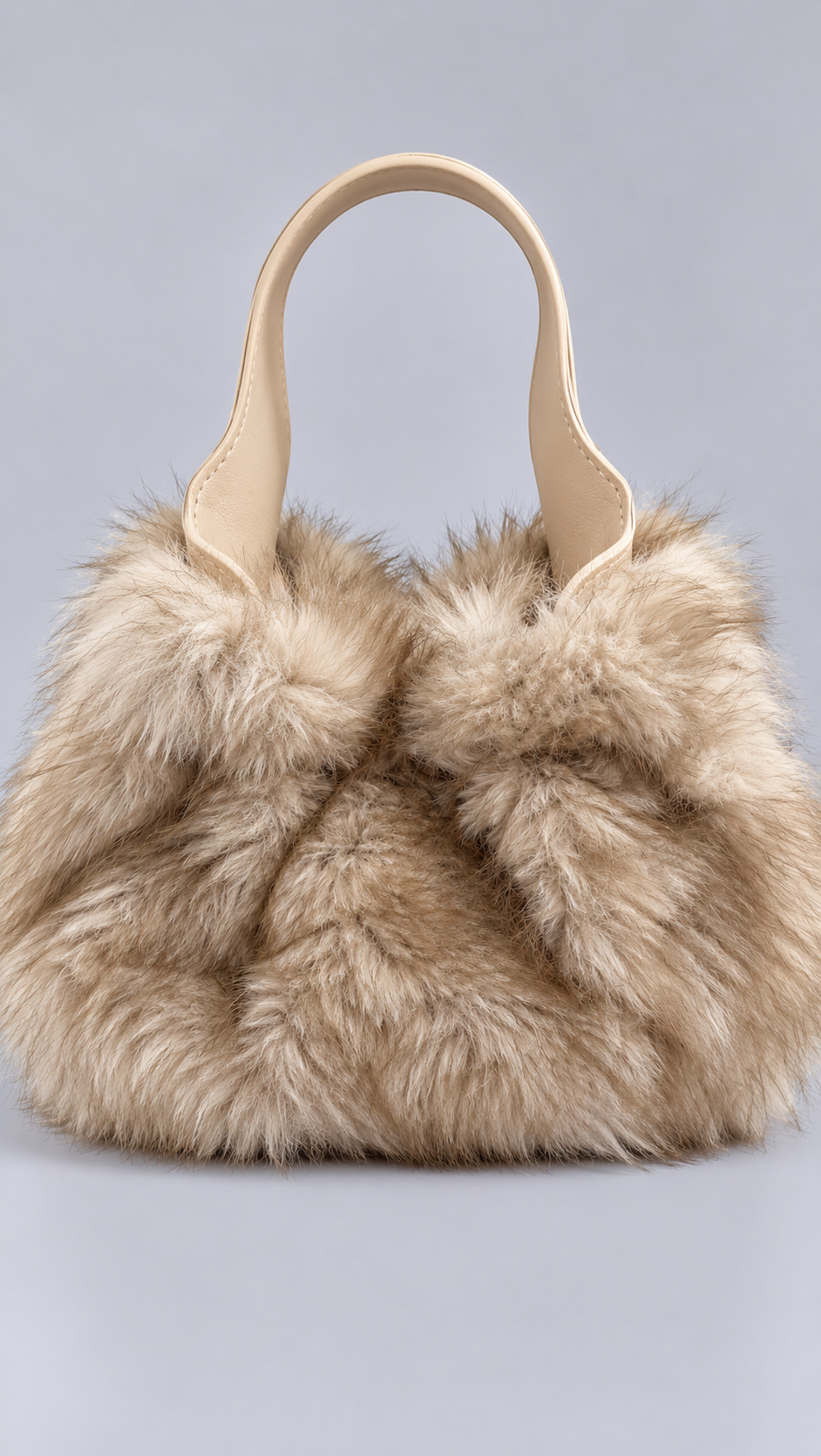 Borsa Pelliccia Avorio