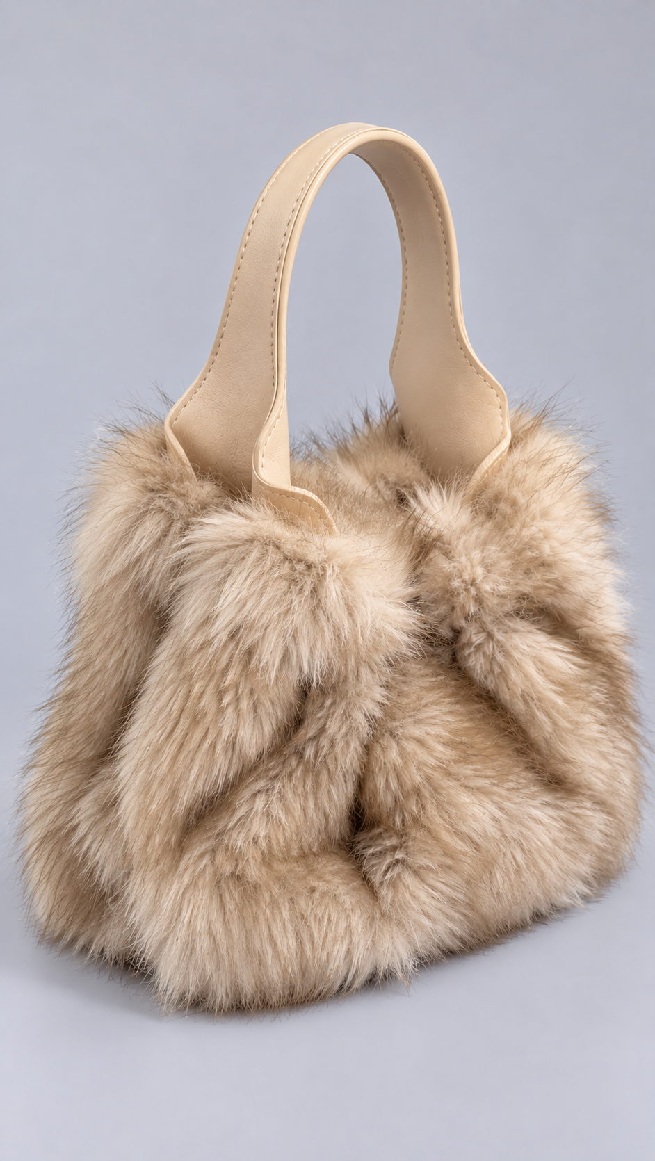 Borsa Pelliccia Avorio