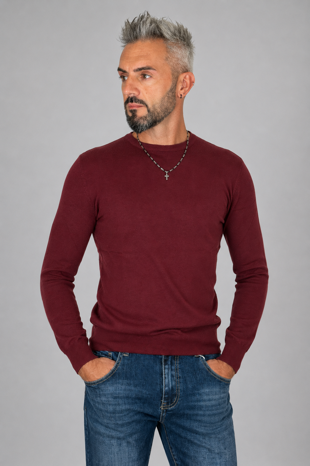 Golfino Girocollo Bordeaux