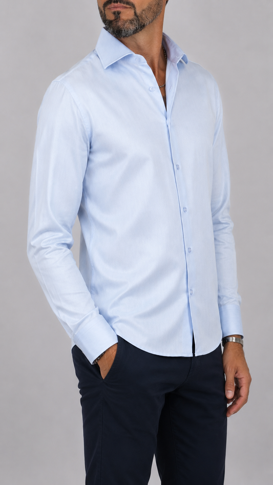 Camicia spigata 100% cotone L04