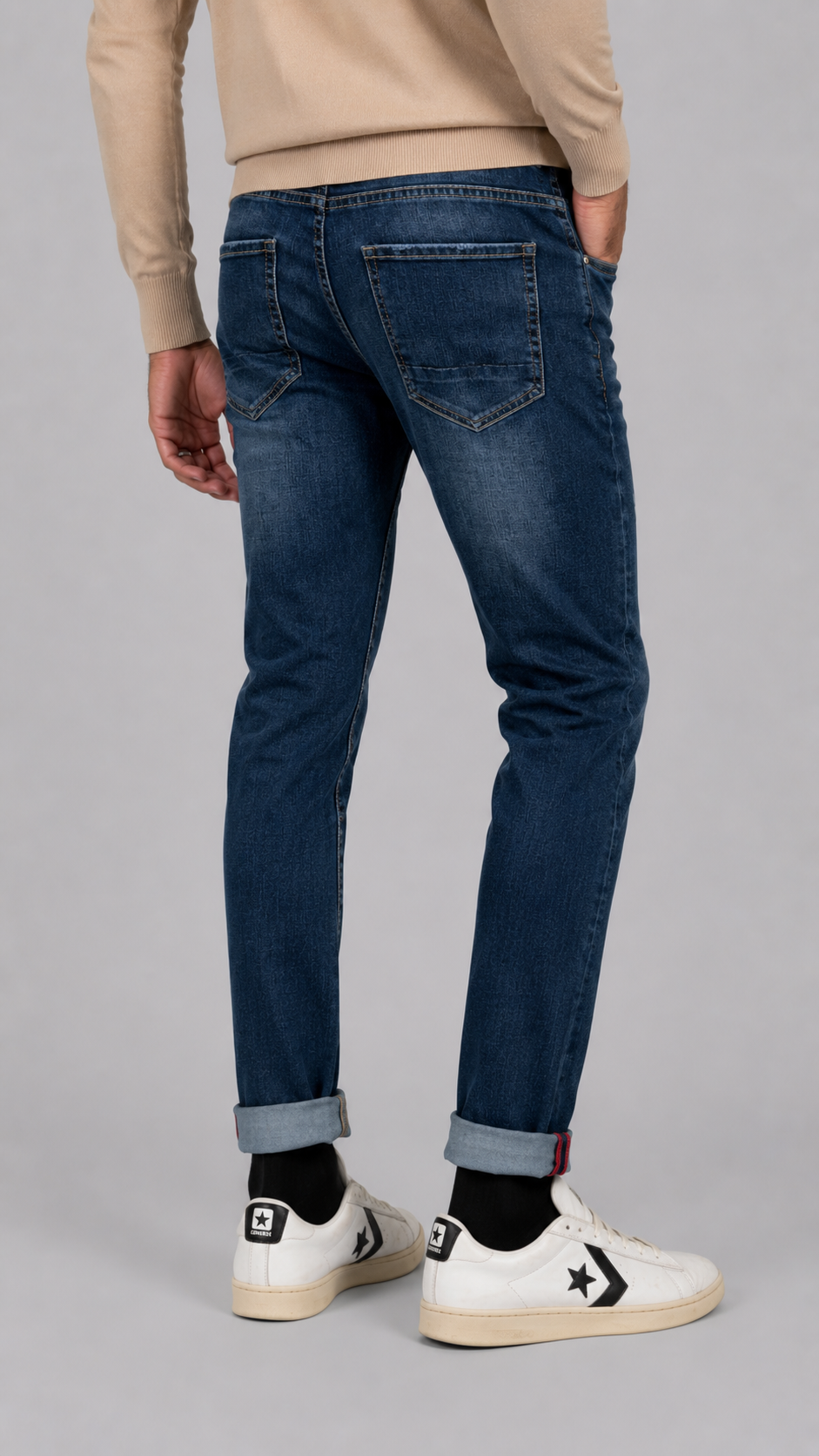 Jeans Uomo Strappi L02