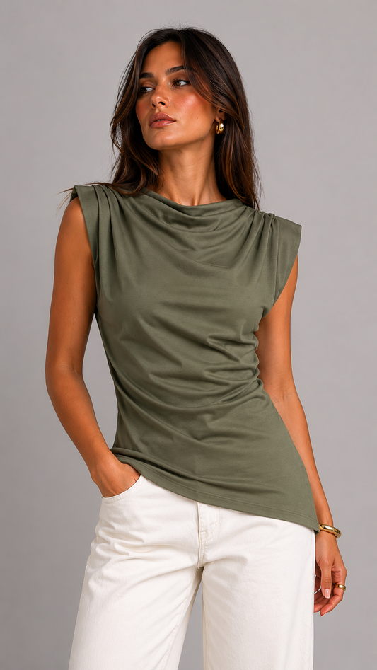 ZPOI Maglia Asimmetrica Verde
