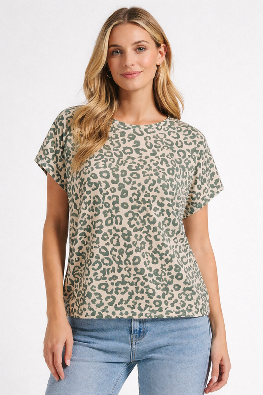 CECIL Tshirt Animalier Verde