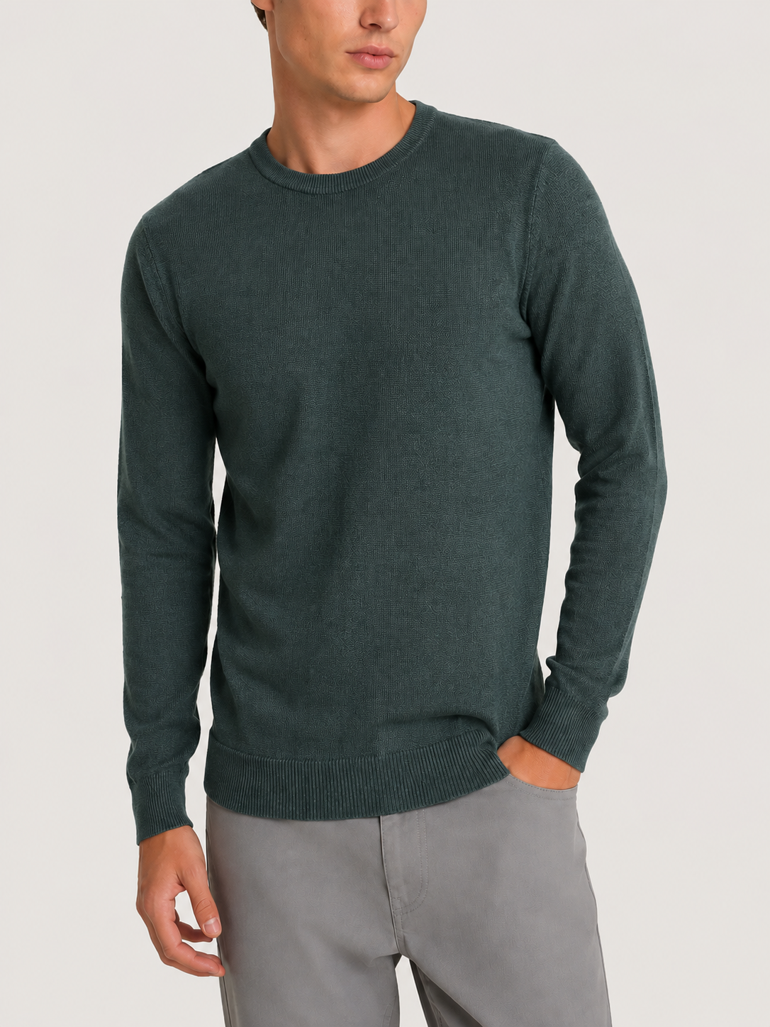 RAGNO Golfino Girocollo Verde Militare