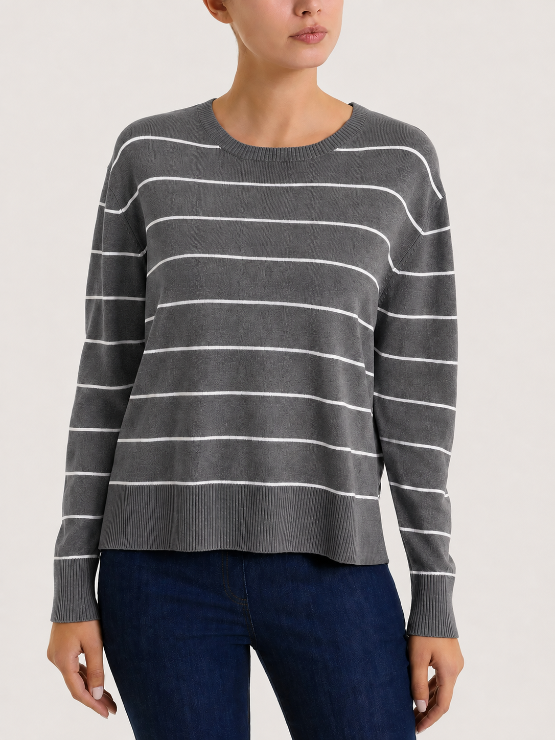 RAGNO Maglione Righe Grigio