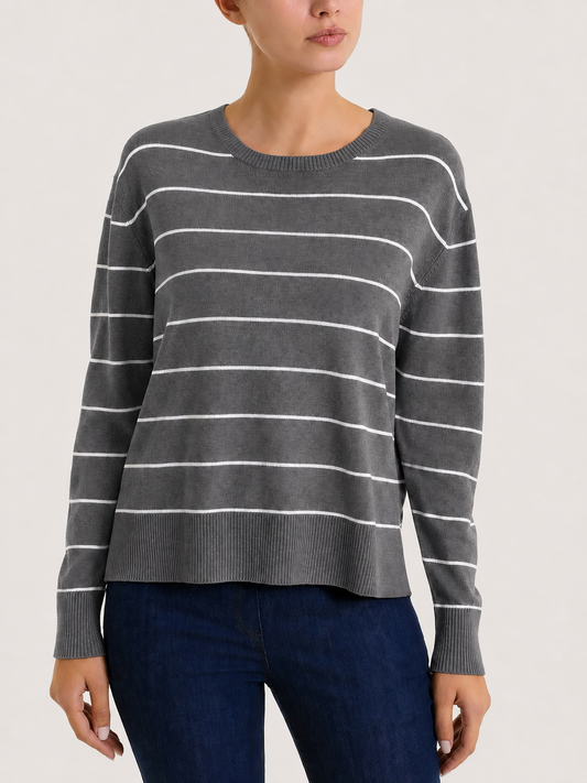 RAGNO Maglione Righe Grigio