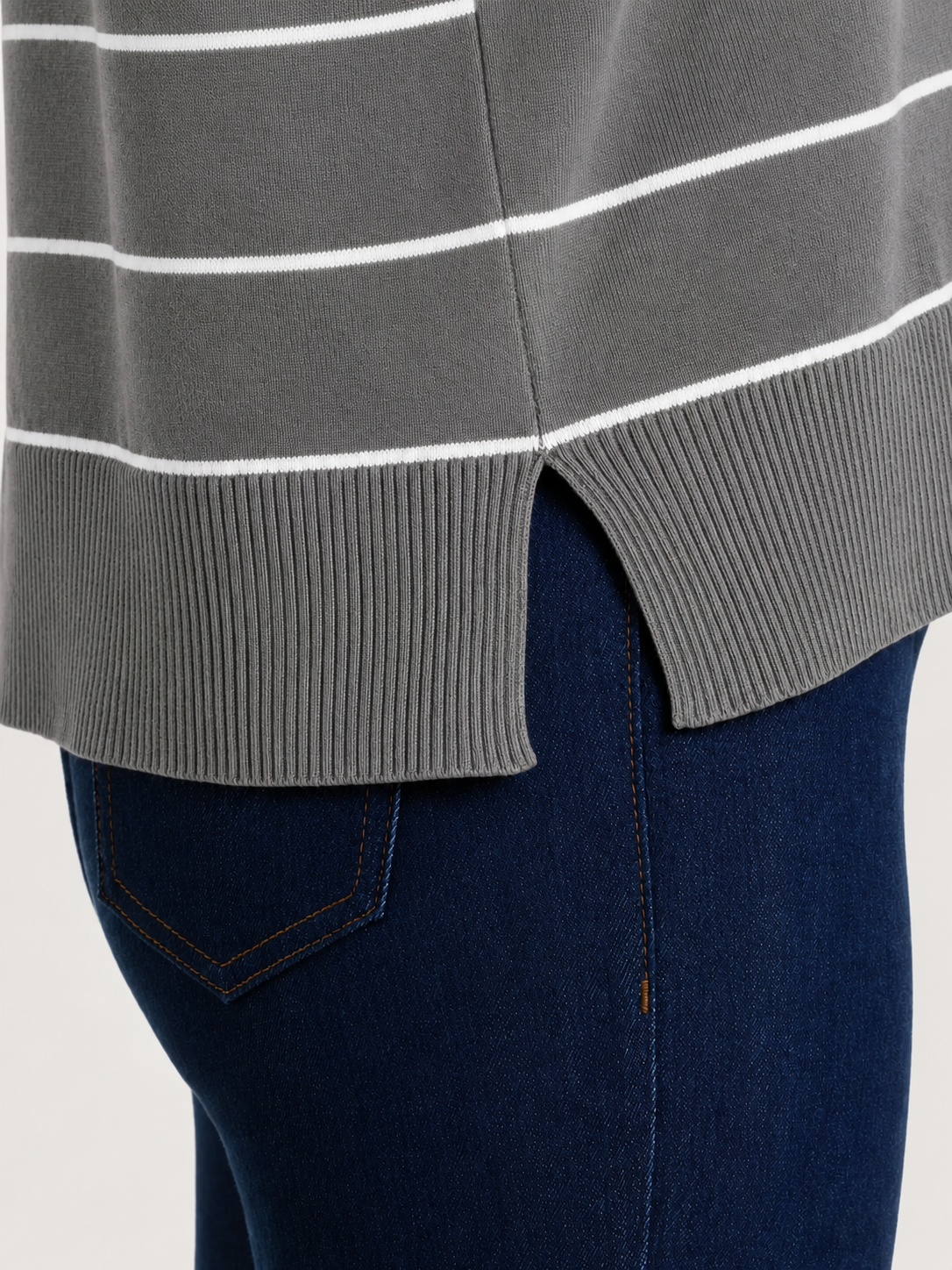 RAGNO Maglione Righe Grigio