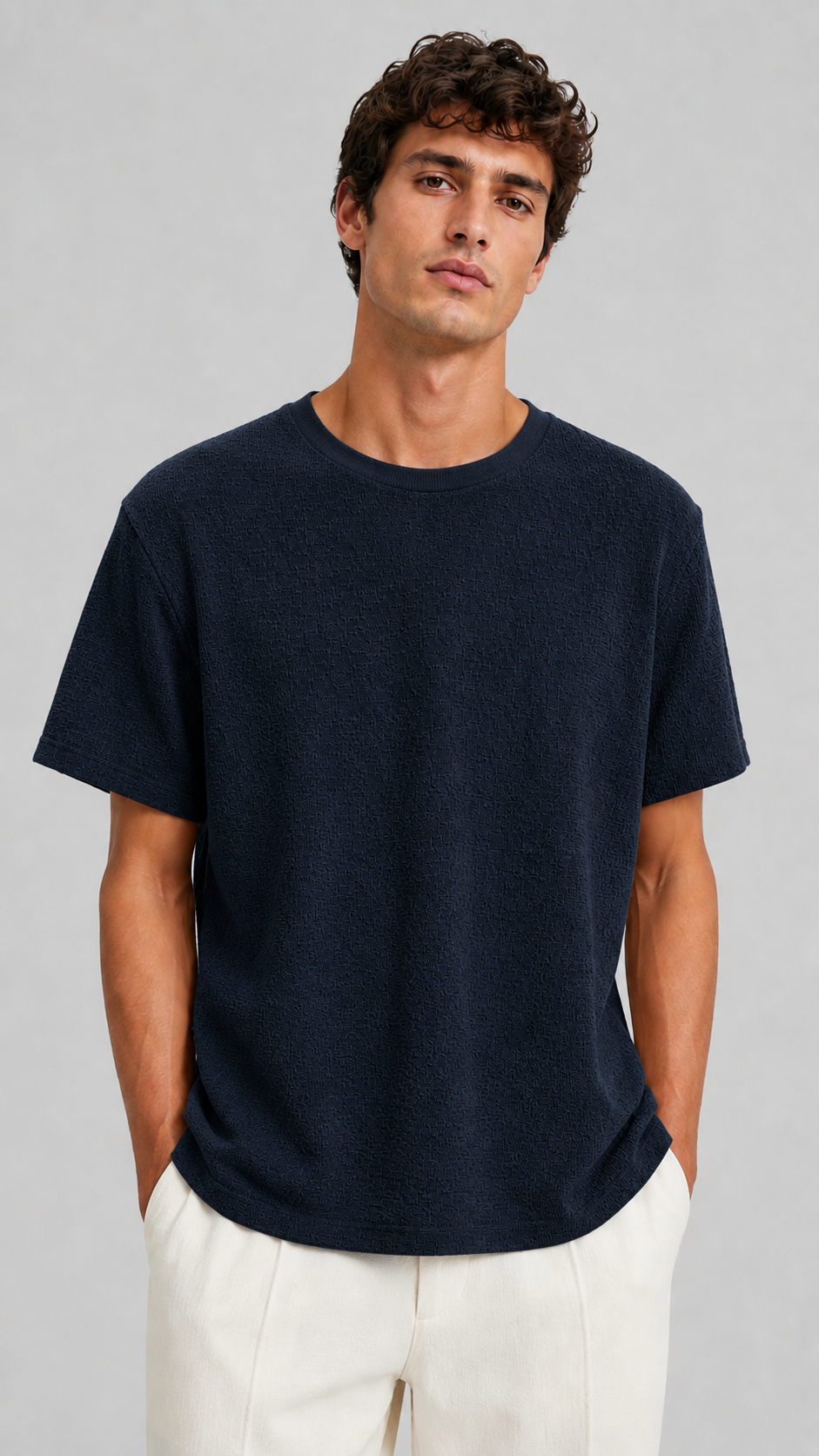 3.9 Tshirt Blu in Maglia
