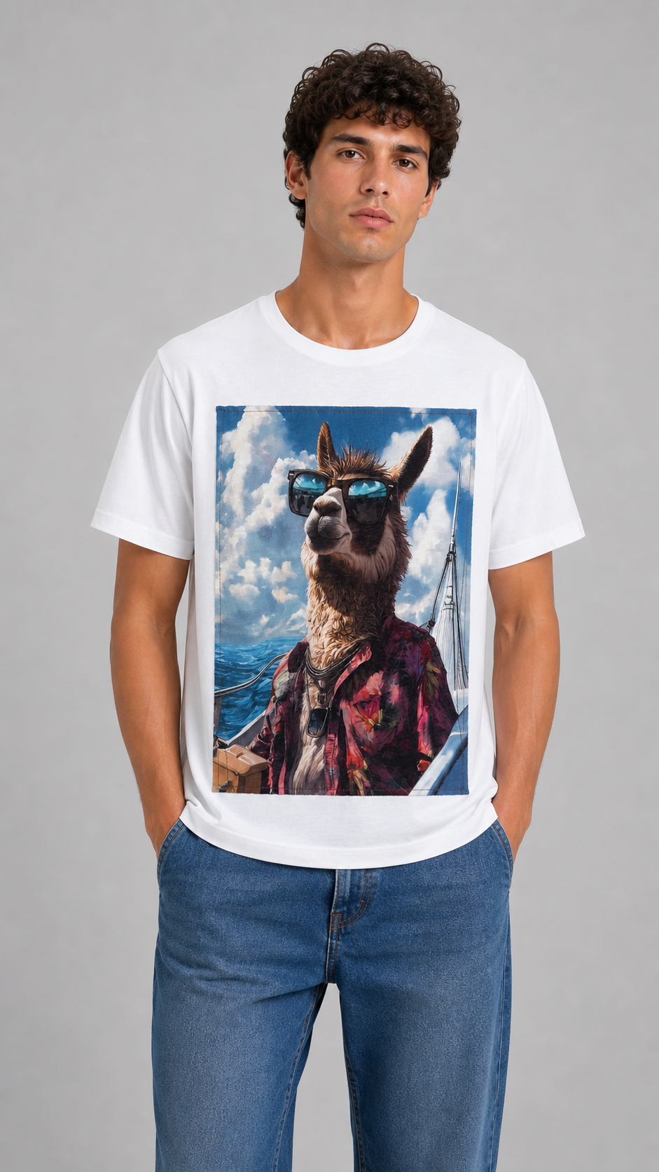 3.9 Tshirt Lama Bianca