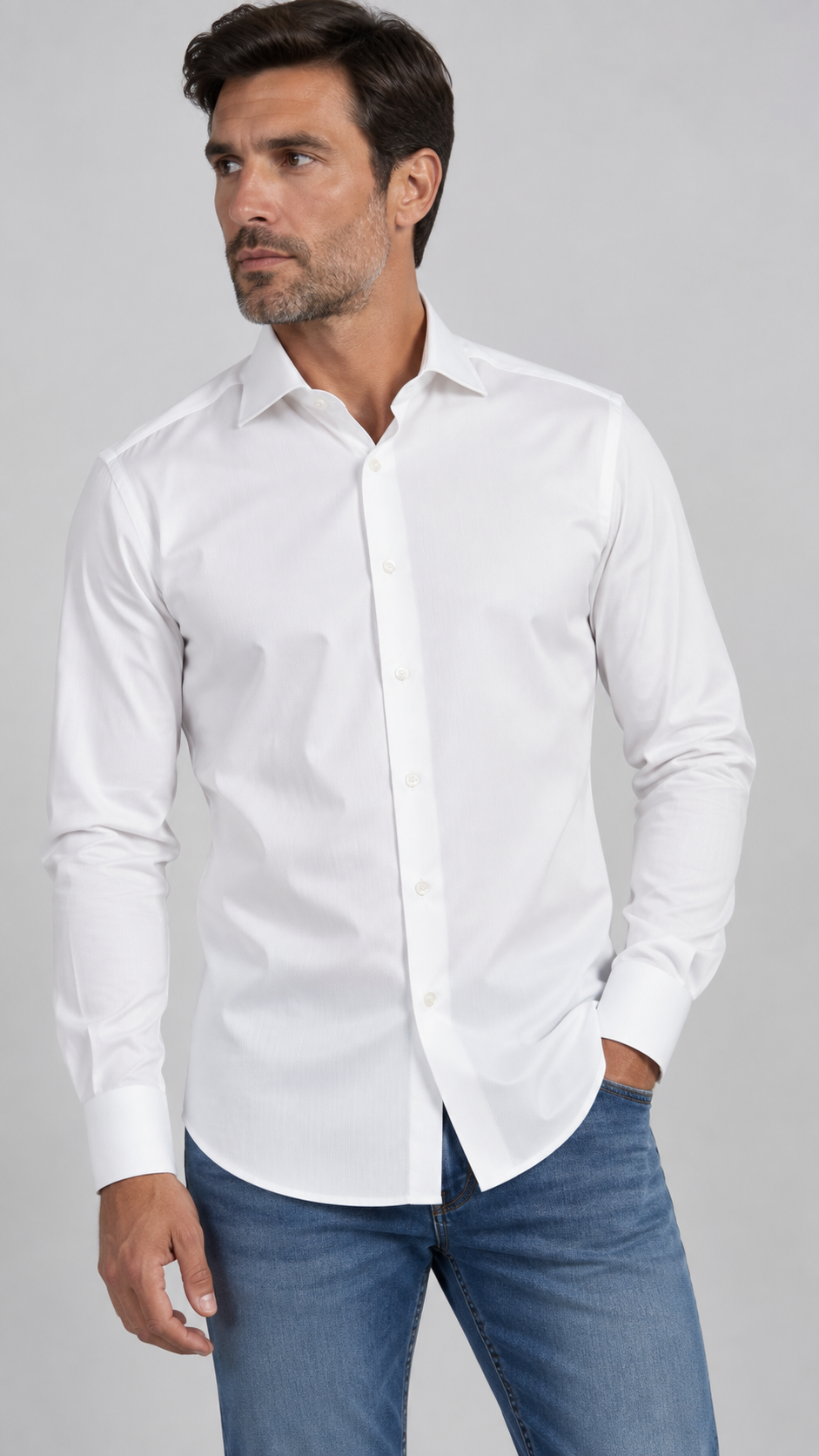 BOSTON Camicia Slim Fit Bianca
