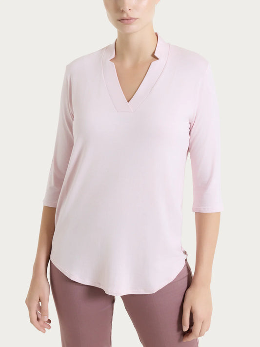 RAGNO Maglia Scollo V Manica 3/4 Rosa