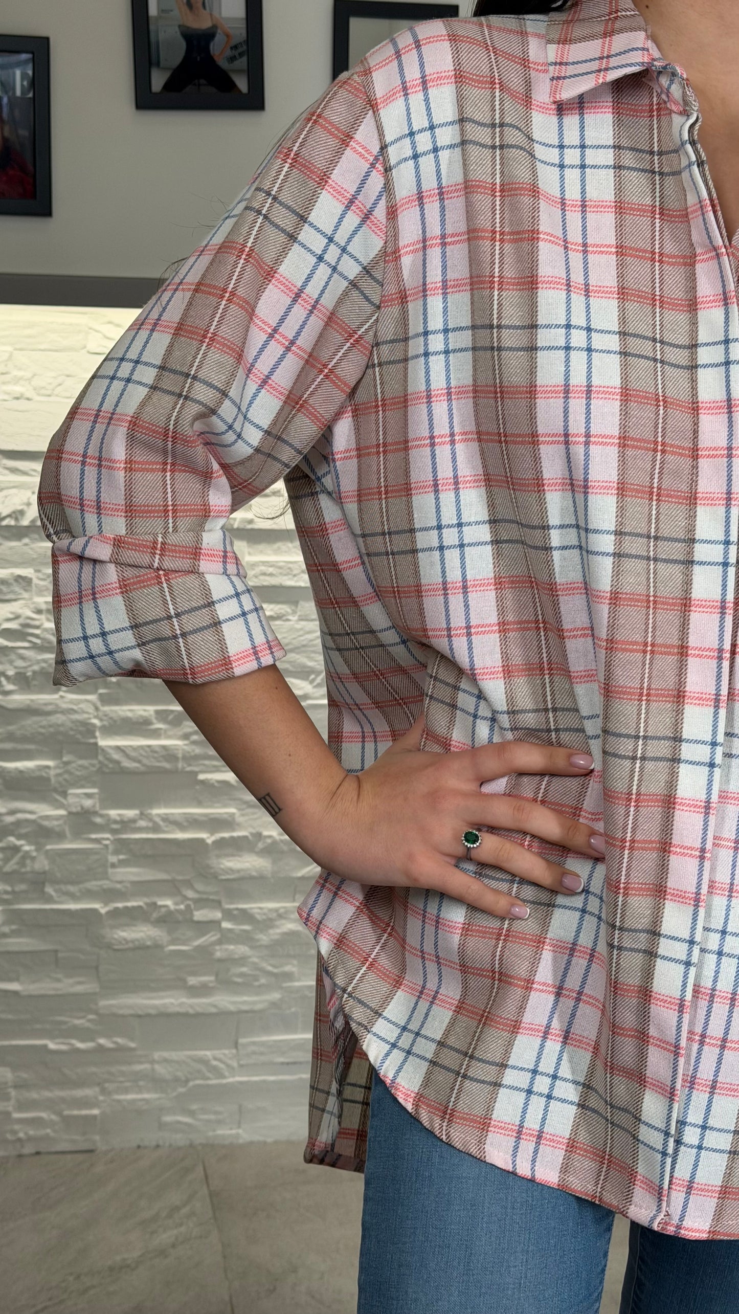 THOD Camicia Grey-Pink