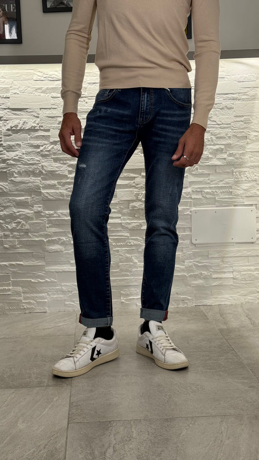 Jeans Uomo Strappi L02