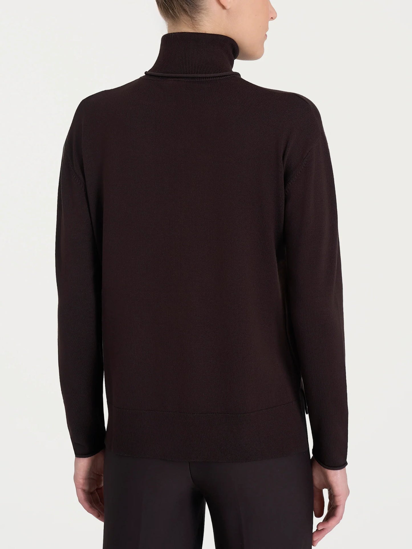 RAGNO Maglia Collo Alto Cioccolato