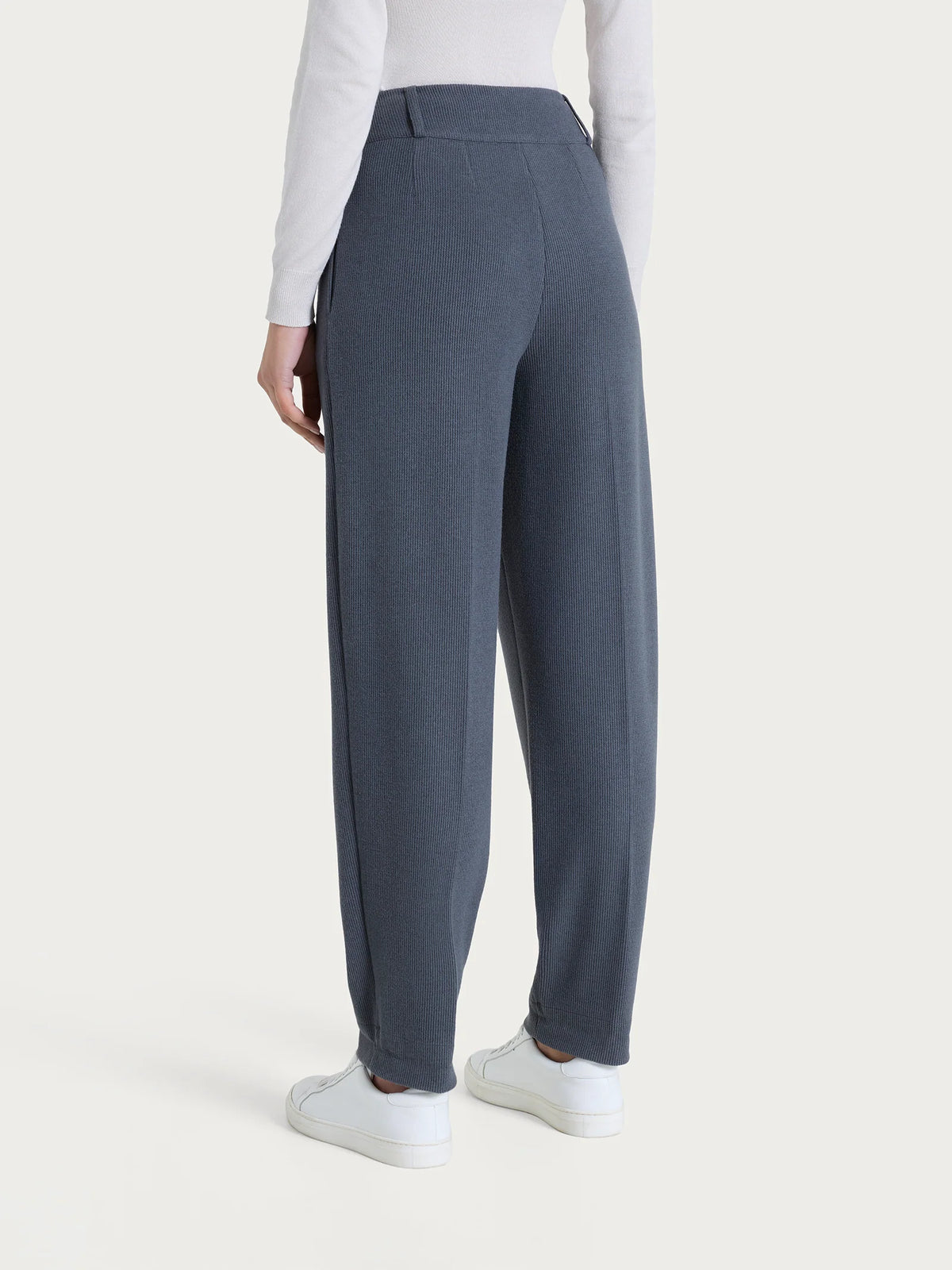 RAGNO Pantaloni Carota Velvet Grigio
