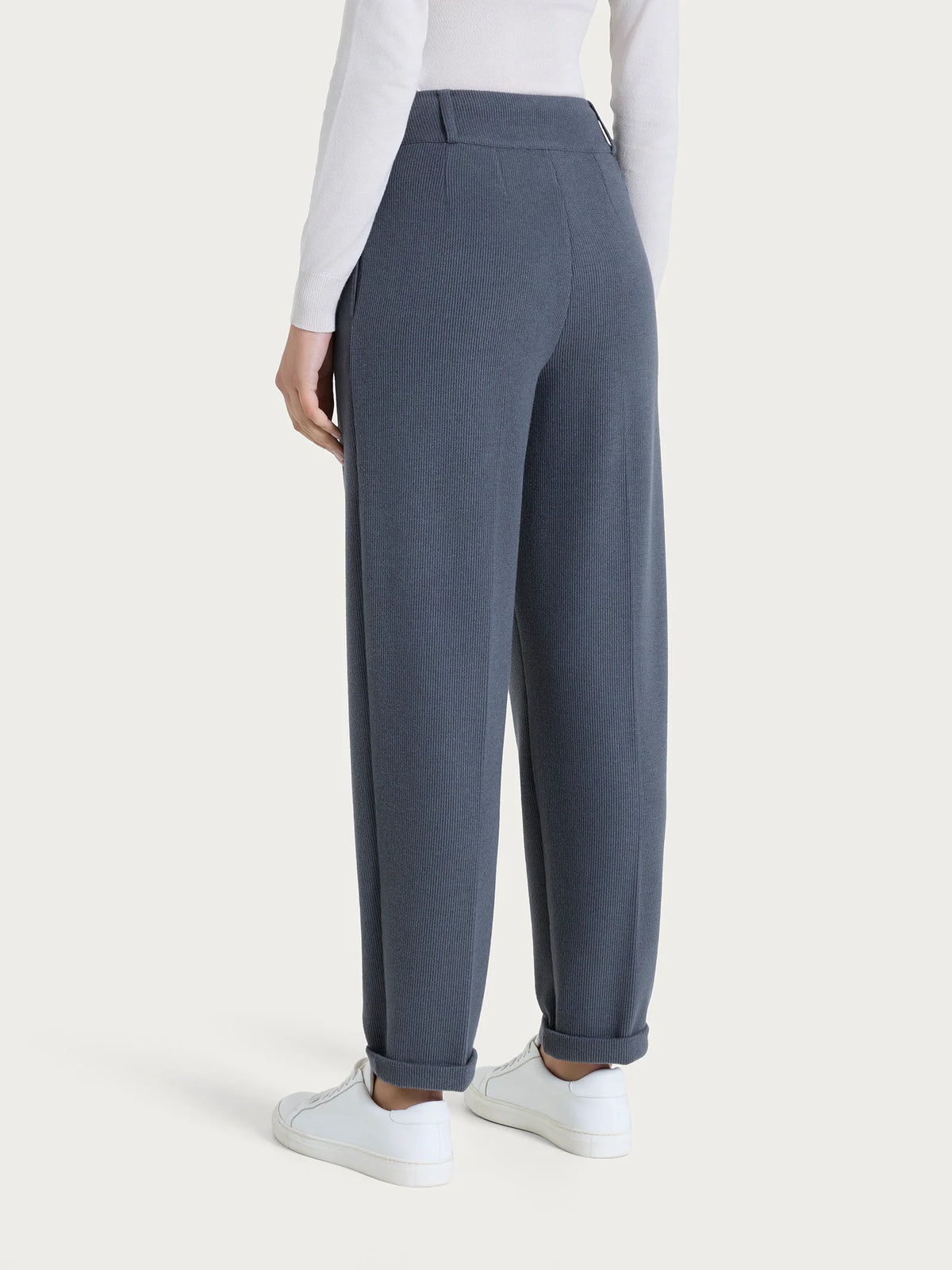 RAGNO Pantaloni Carota Velvet Grigio