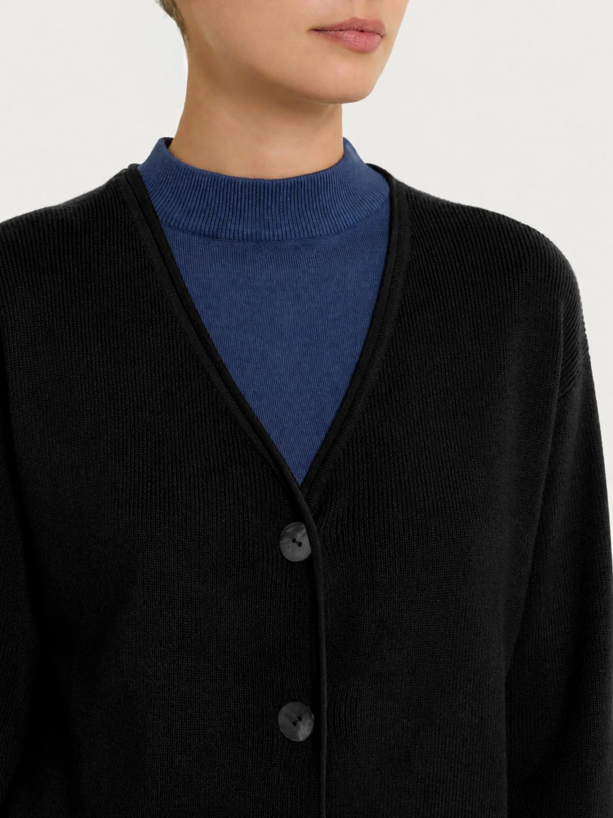 RAGNO Cardigan Scollo V Nero