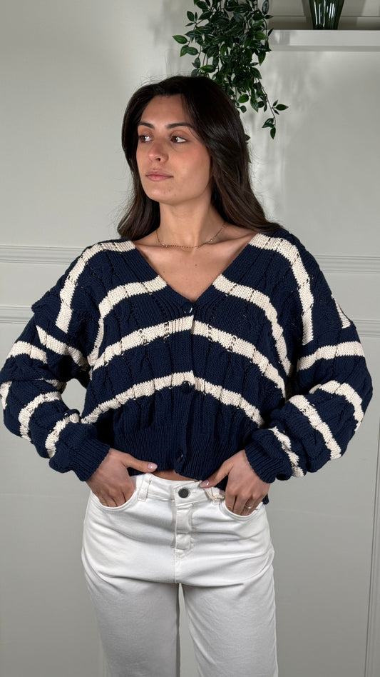 Kontatto Cardigan Righe C88